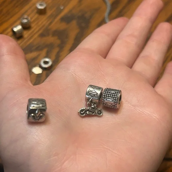 Harley-Davidson Sterling Silver 15 Charm Pandora Bracelet - Picture 13 of 15